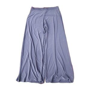 Boho Simpli Canada-Made Flowy Grey Wideleg Pull-on Stretch Trouser Pants Sz 14